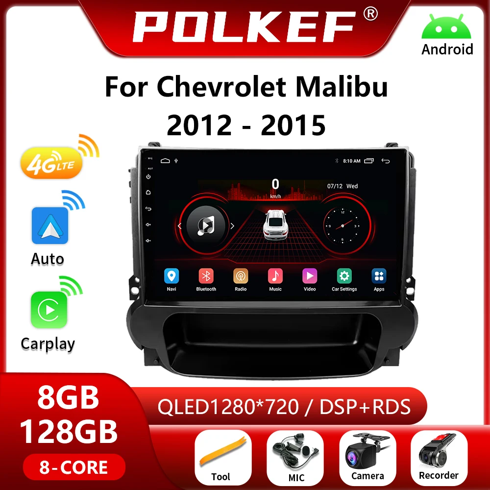 

Android 13 For Chevrolet Malibu 2012-2015 Car Radio Stereo GPS Navigation BT 4G Carplay Multimedia Player No 2din DVD 8G+128G