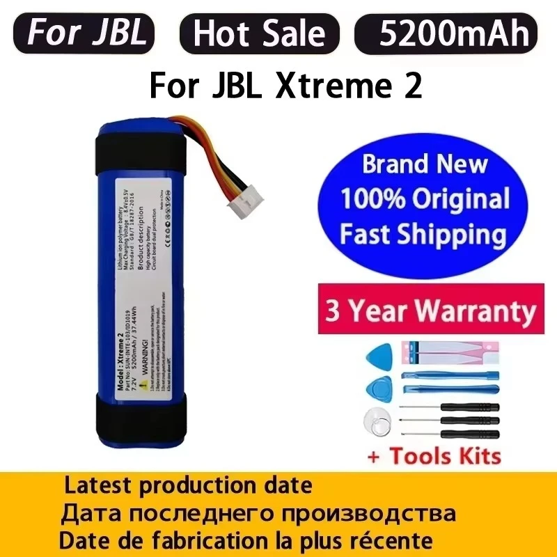 Fast Shipping 5200mah Wireless Bluetooth Speaker battery for JBL xtreme2 2nd Player xtreme3 Xtreme 2 3 Batteries Batterij+Tools