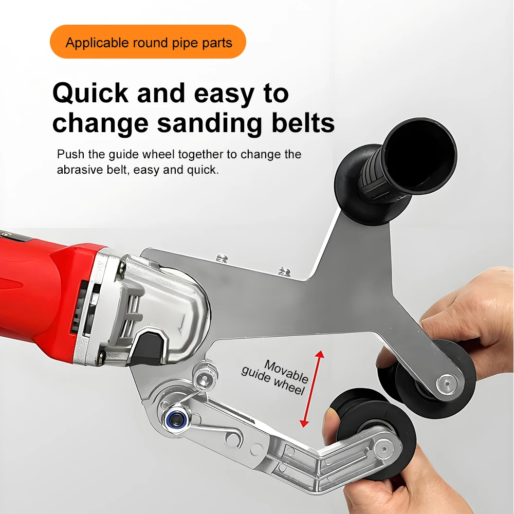 220V Electric Belt Sander Stainless Steel Round Pipe Drawing Machine Round Pipe Grinding and Polishing Machine