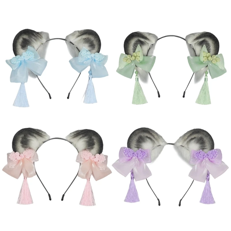 X7XB Flexible Roleplay Headpiece Soft Bear Hearing Hairband For Cartoon Costuming And Stage Incidents
