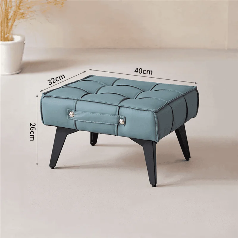 Individual Entrance Foot Stool Office Upholstered Comfy Foot Stool Elegant Minimlist Taburete Almacenamiento Balcony Furniture