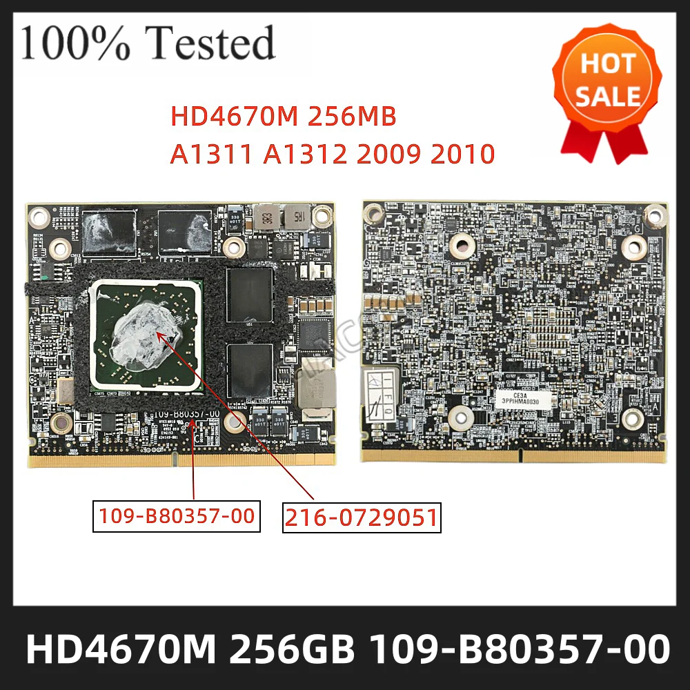 

HD4670M 256MB For iMac 21" 27" A1311 A1312 Video Graphics Card 2010 2009 109-B80357-0 216-0729051 Video Card