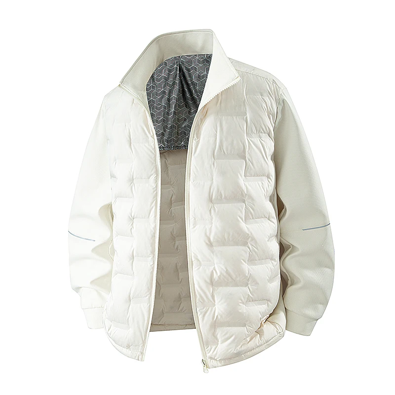 High-quality new, lightweight, warm, fashionable, cool, windproof stand-up collar down jacket for both men and women