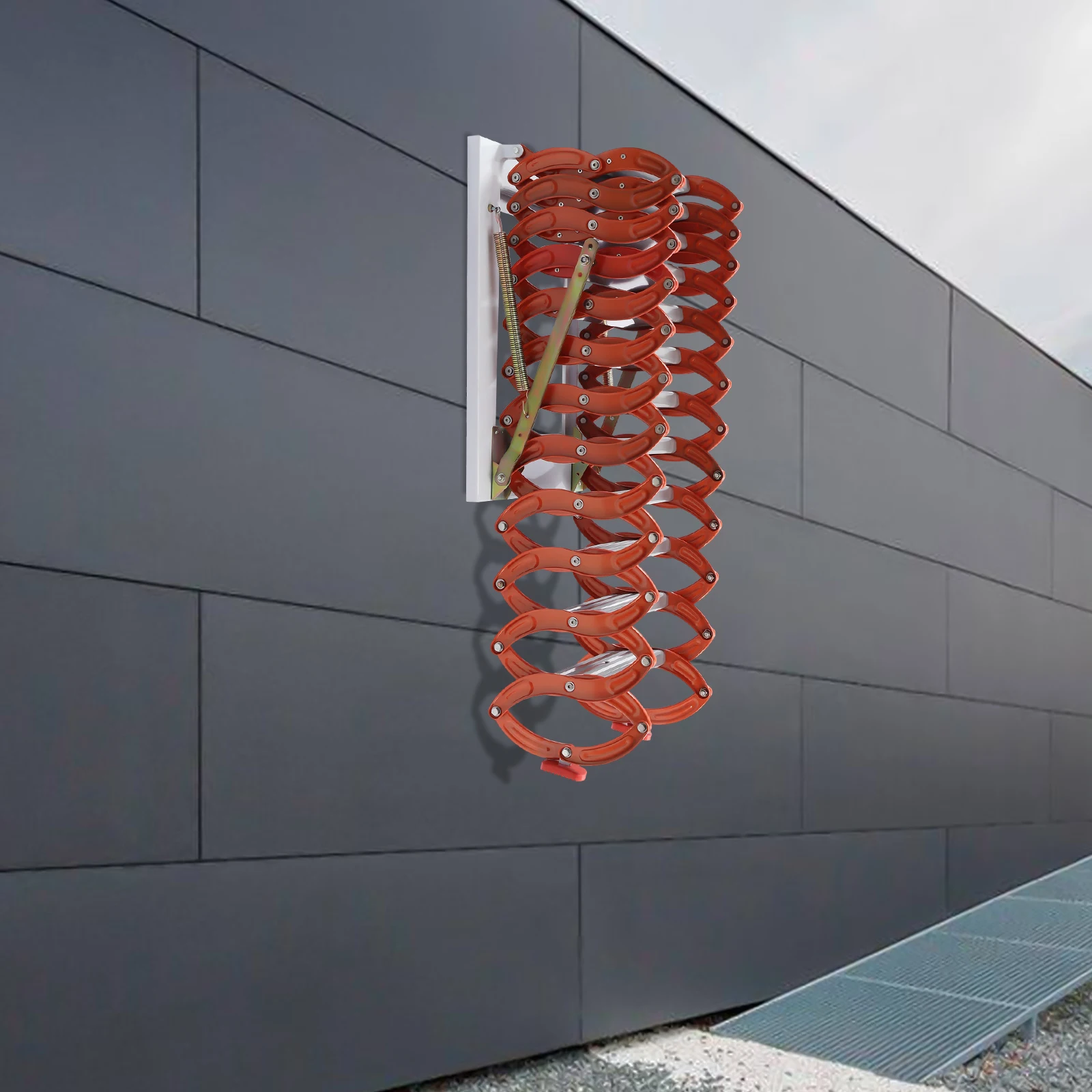 

Складные чердачные лестницы, настенная складная чердачная лестница, 12-ступенчатая лестница-чердак, грузоподъемность 400 кг/881 фунтов, выдвижная лестница