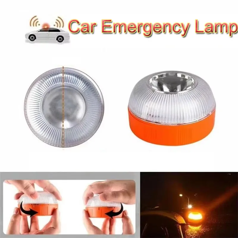 Led Car Emergency Light V16 Flashing Light Magnetic Induction Road Accident Light Portable Strobe Warning Light