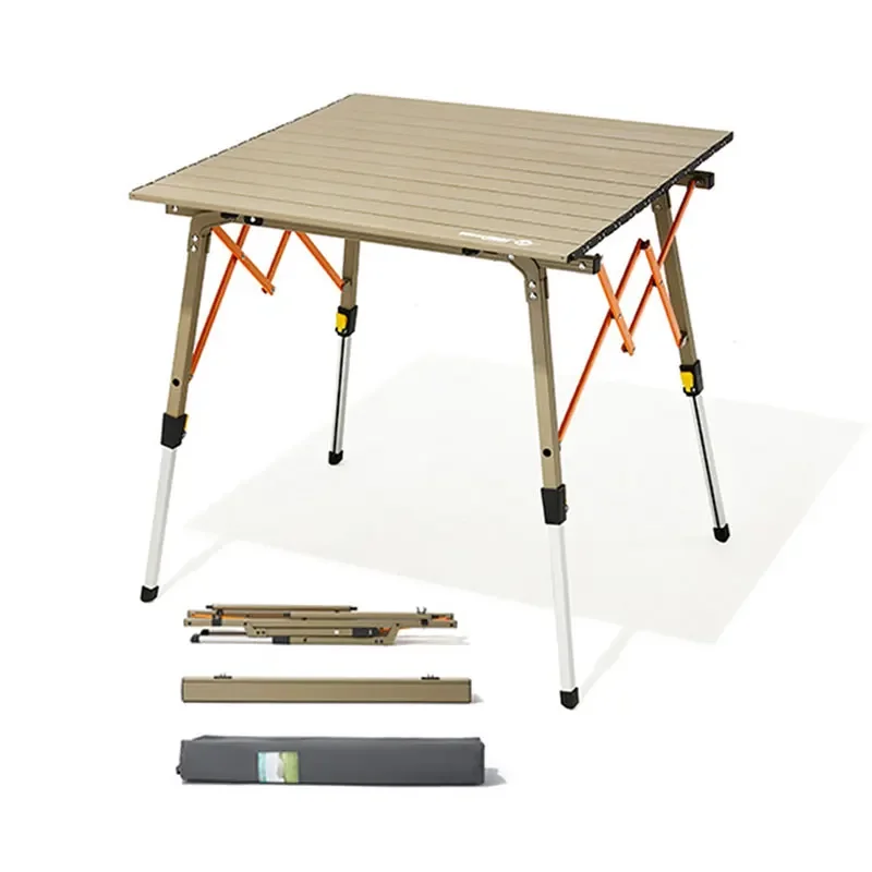 Folding Camping Table Outdoor Aluminum Alloy Desk Portable Lift Adjustment Table Durable Lightweight Folding Table