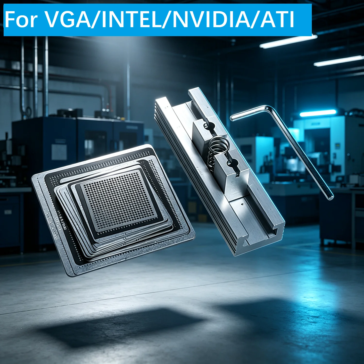 BGA Direct Heat Heating Graphics Card Stencils For VGA/INTEL/NVIDIA/ATI Video Chips Repair Reball Reballing Stencil Template Kit