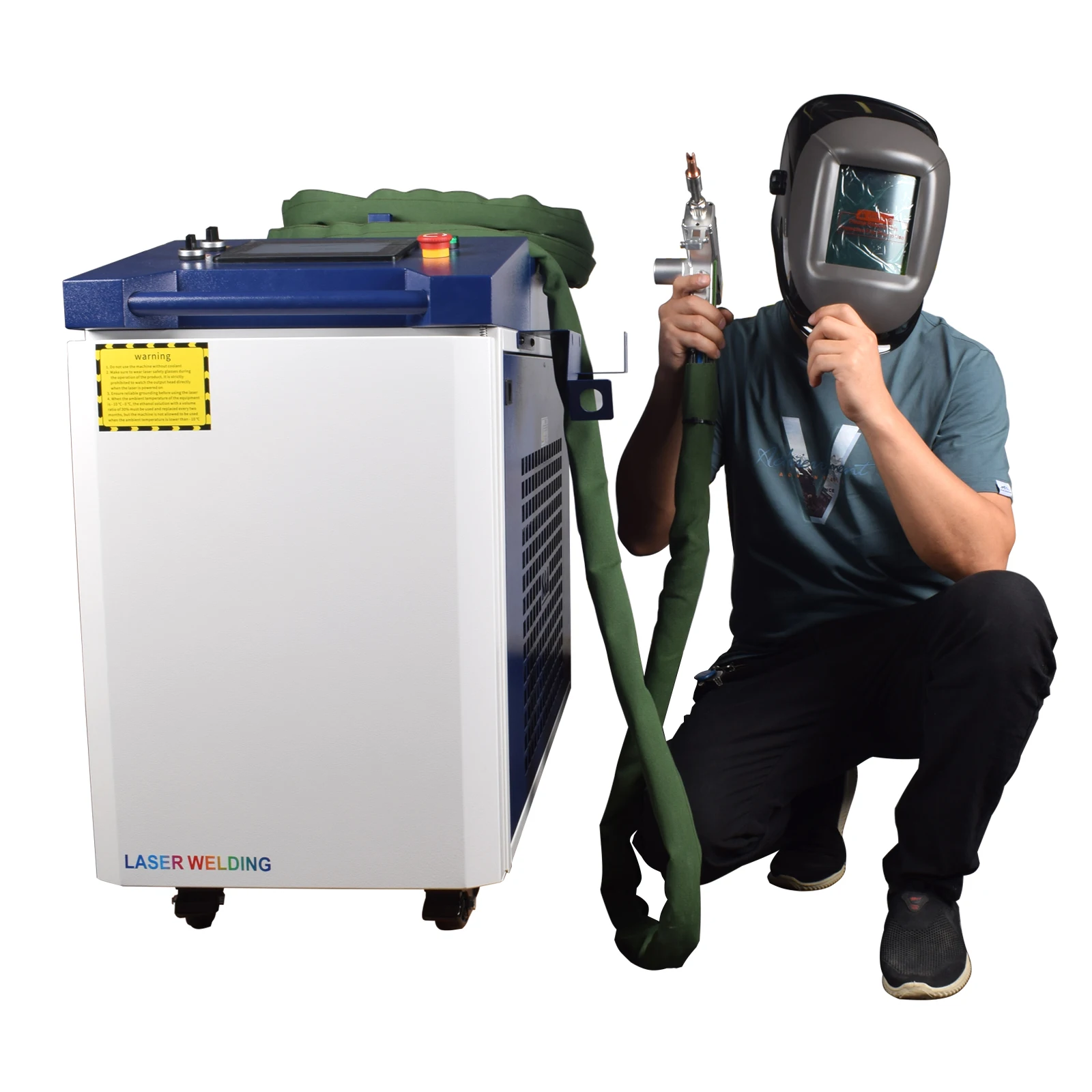 3000W Raycus Laser Welder Dual Wire Feeder 4 in 1 Laser Welding Cleaning Cutting for Metal Double Pendulum Laser Welding Machine
