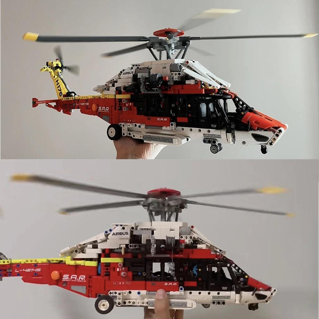 

New In Stock Technical Airbus H175 Rescue Helicopter 42145 Building Blocks Plane Model Brick Educational Toys For Children Gifts