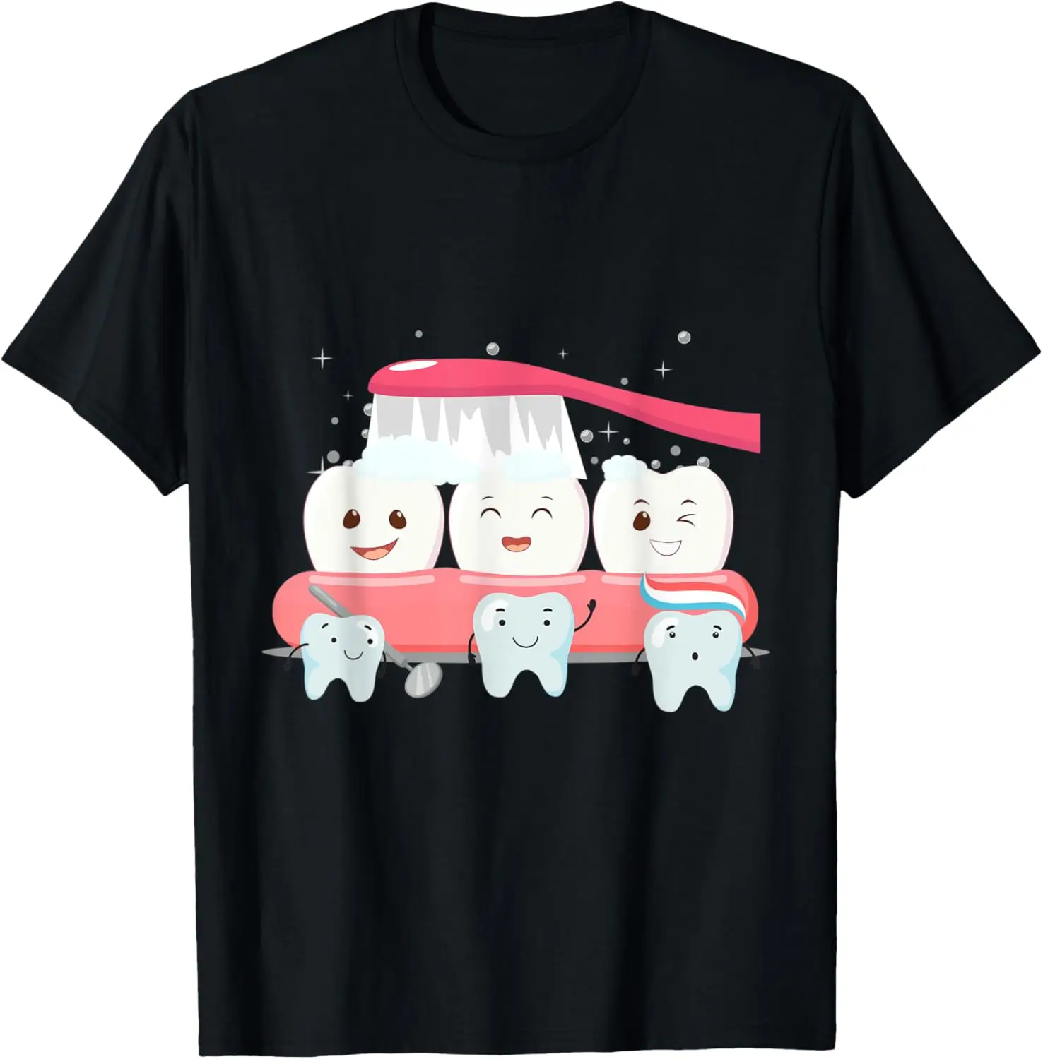 Dentist Happy Teeth Toothbrush Dental Assistant T-Shirt