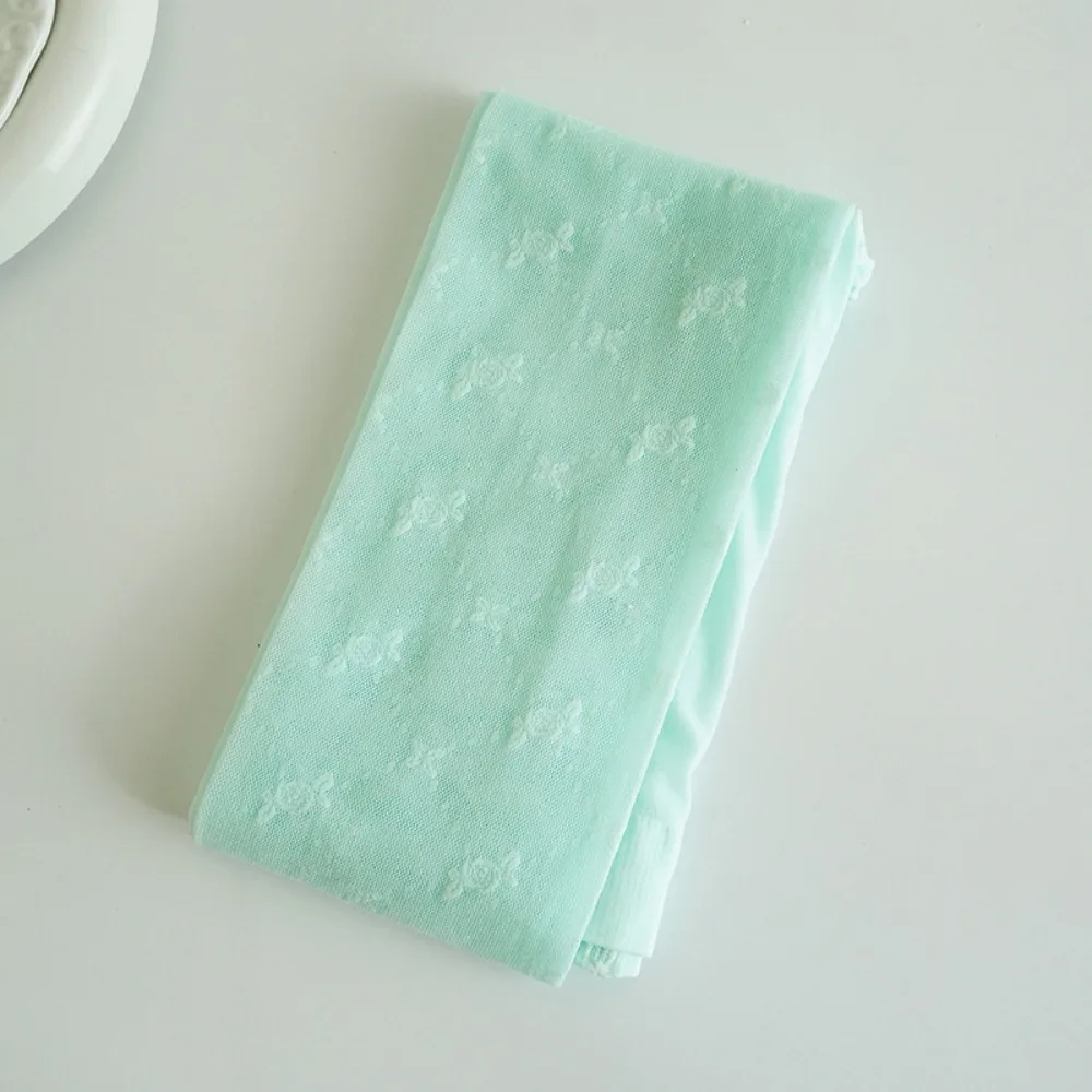 Summer Thin Mint Wave Green Stockings Nylon Lace Women's Leggings Green Color Spring Autumn Enhancing Pantyhose