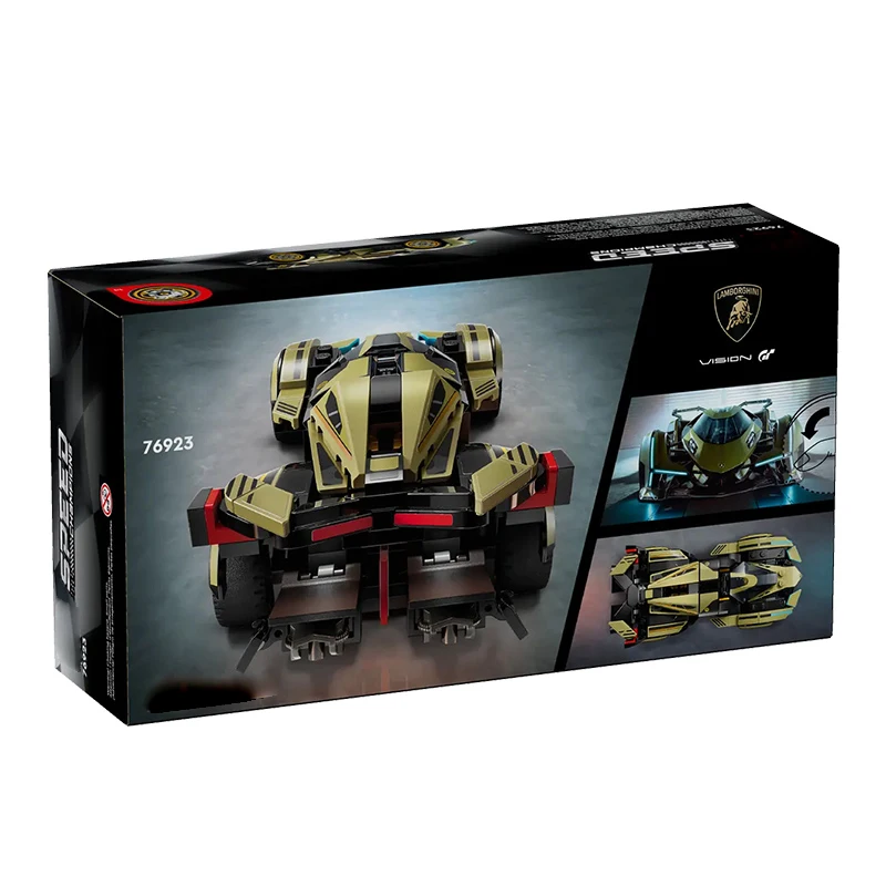 

Строительный блок-головоломка, игрушка Speed Champions 76923 Lamborghini V12, детский спортивный автомобиль, строительный блок, игрушка в подарок