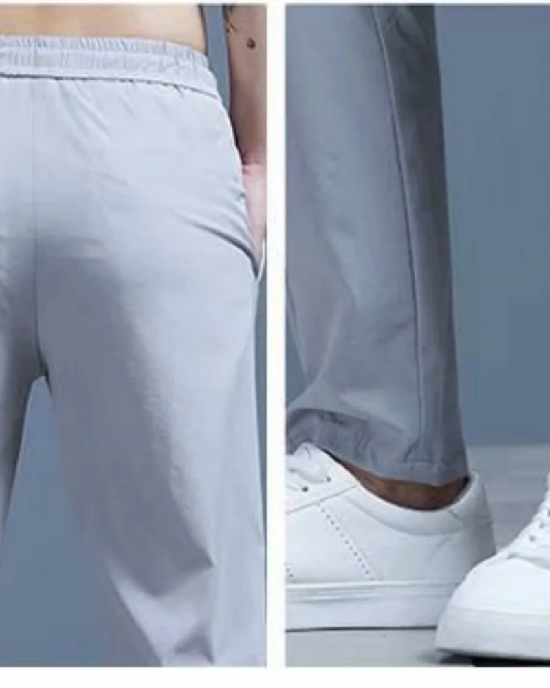 Korean Style Slim Fit Ice Silk Pants For Men Quick Dry Lightweight Business Casual Trousers 38 S80aa14abb15247c19d5e3488ce1c6004J