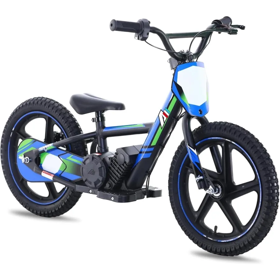 Bici da cross elettrica leggera per moto elettrica da 170/340 W Fino a 10/12 MPH 24 V Batteria staccabile Doppi freni azionati a mano