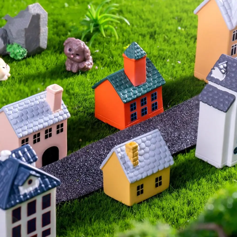 New DIY Villa Small Statue Modern Small House Crafts Miniature Figurines Resin Figure Ornament