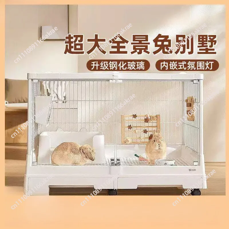 for New Rabbit Cage R81Pro  Landscape Cage Anti-Spray Rabbit Dutch Pig Household Cage