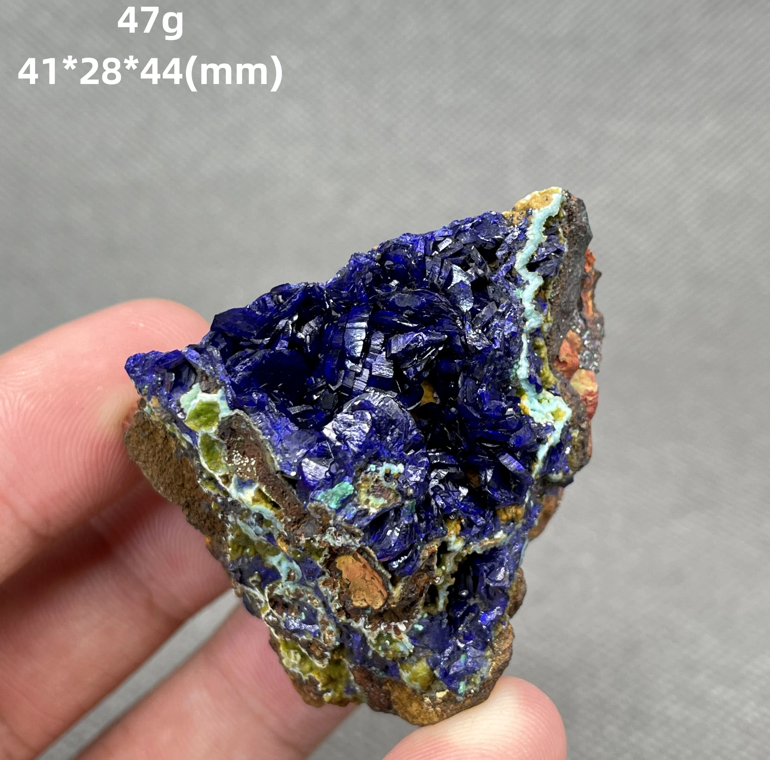 BEST! 47g Natural beautiful big crystal Azurite mineral specimen crystal Stones and crystals Healing crystal