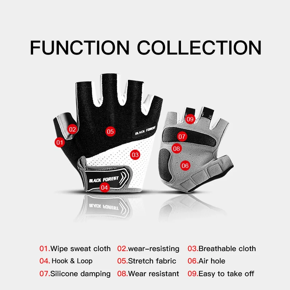 1Pair Bike Gloves for Men Women Cycling Gloves Mountain Bike Gloves,Half Finger with Anti-Slip Shock- for Cycling Sports