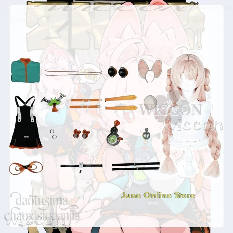 Disfraz Halloween Anime Game Zenless Zone Zero Cosplay Zhao زي Kawaii فروي أرنب Furrsuit الأذن كرنفال الكبار #2