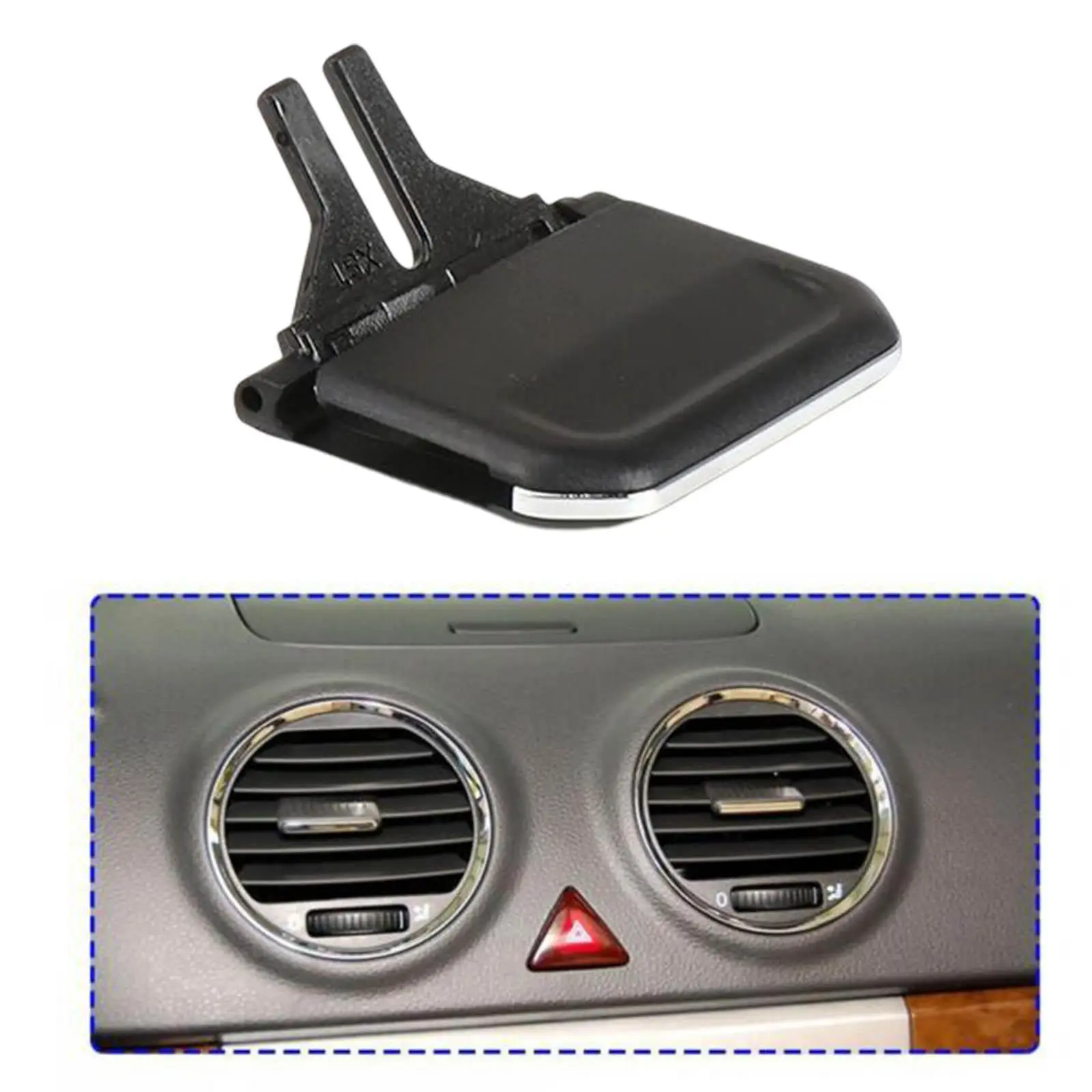 

Auto Air Vent Clip Installation Accessories Black Easily Clip on Front Air Conditir Vent Clip Air Vent Outlet Clip