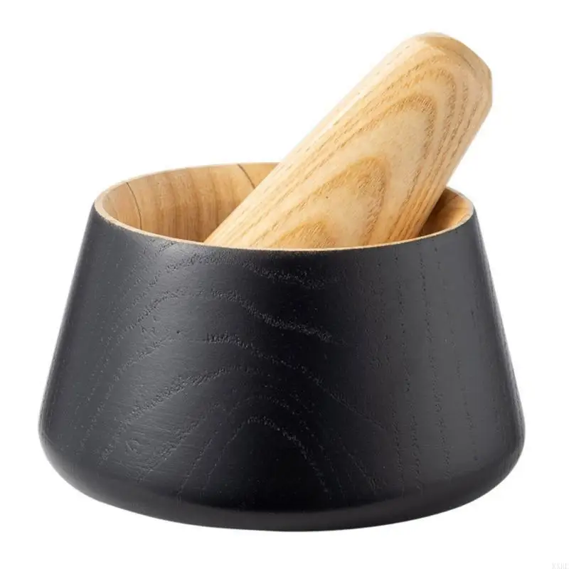 Wooden Garlic Press Handheld Manual Tool For Kitchen With sophisticated Outer Layer And Durable Build KXRE