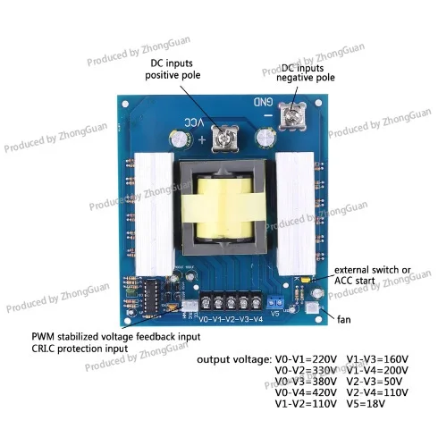 1000W Inverter DC Transformer AC Boost Circuit Board Sine Wave Correction Wave Single Silicon Machine Front Stage