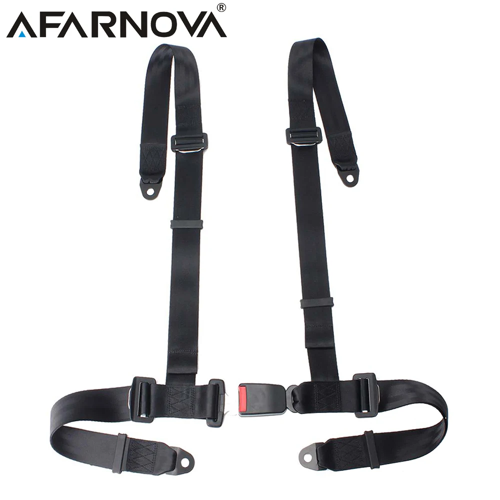 Universal Black Seat Belts Style Competition Quick Release 4 Point Seat Belt Racing Harness Safety Simple Seat Belt Harness