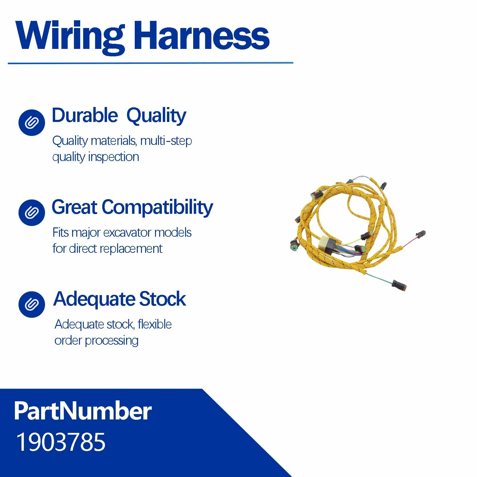 wiring harness190-3785 1903785For Caterpillar CAT IT62G II Integrated tool rack