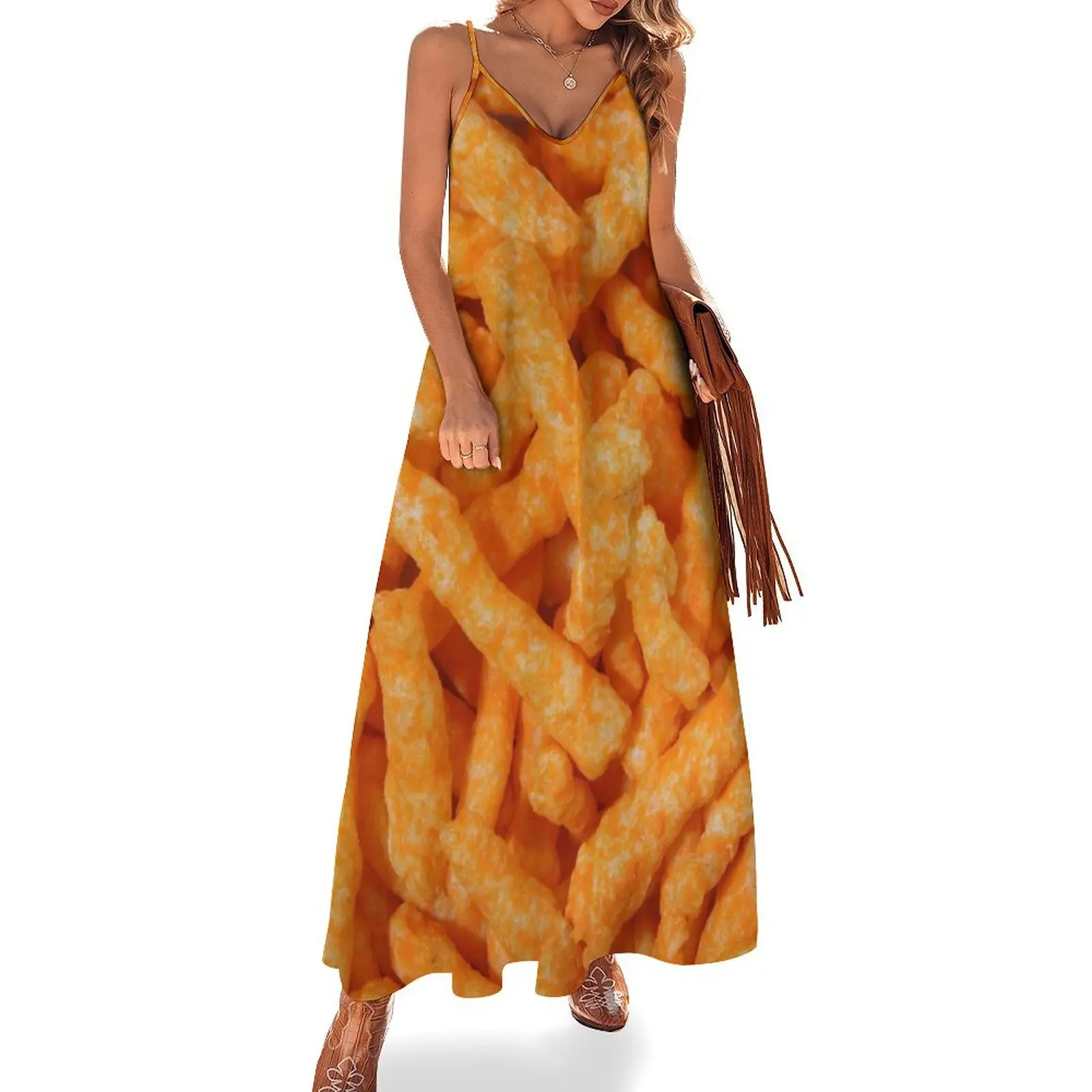 

Cheetos Sleeveless Dress womens clothing Clothing female Dress