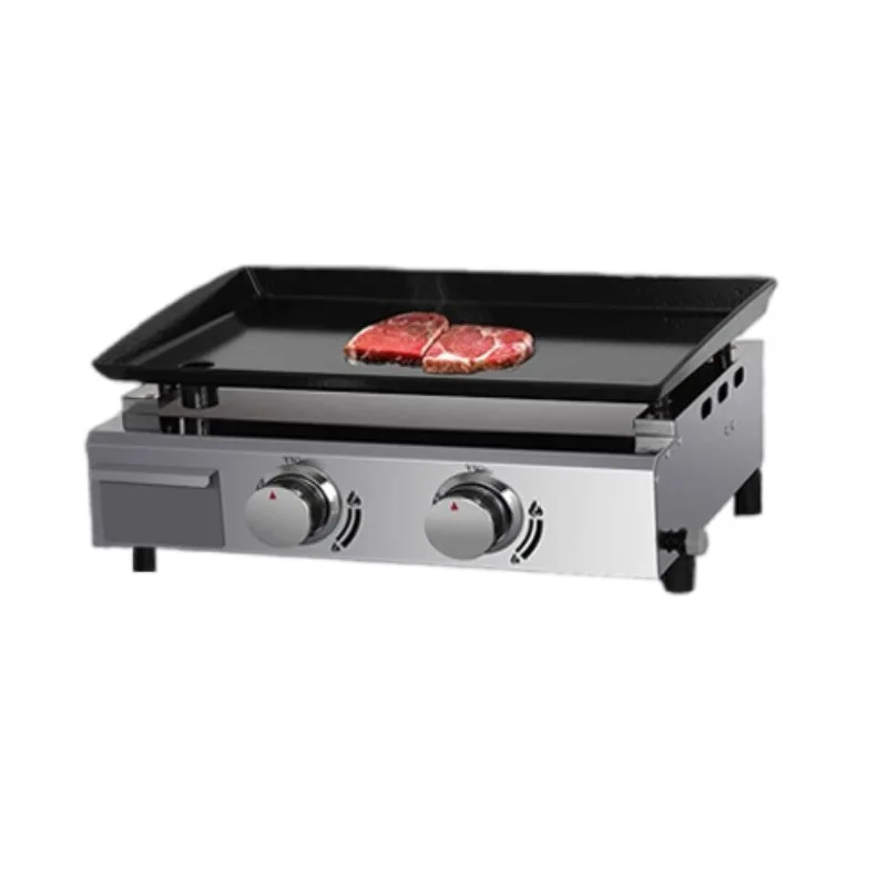 

Flat grill commercial electric heating gas non-stick iron plate grill machine cross-border delivery steak frying machine