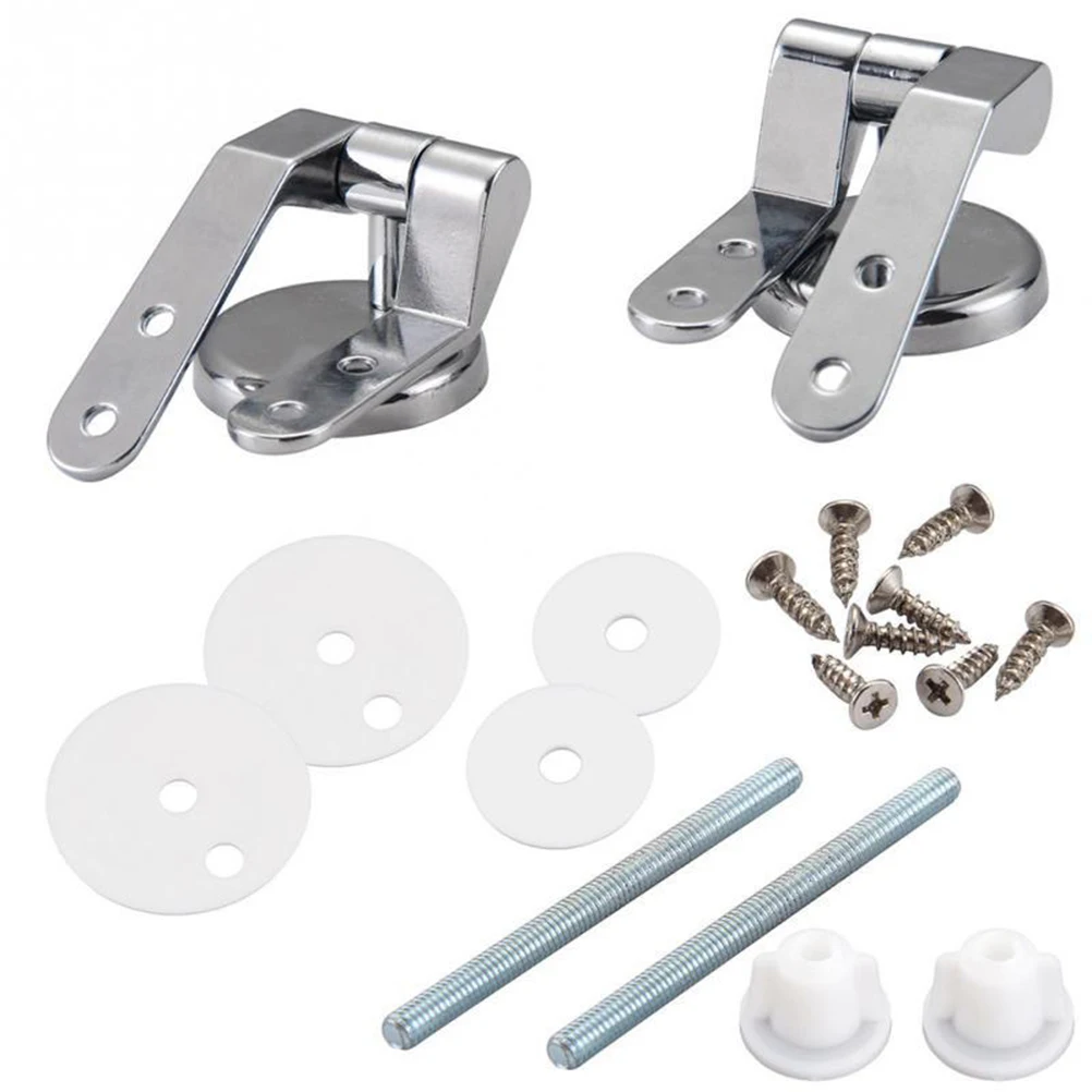 

Toilet Lid Hinge Set Zinc Alloy Durable Corrosion Resistant Installation Fixtures Suitable Wooden Metal Plastic Styles Bathroom