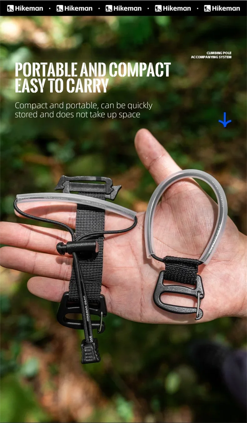 Wanderstock-Befestigungsriemen, Rucksack-Zubehör, einfache elastische Schlaufe, schnelle Installation, keine Demontage, Outdoor-Camping-Trekkingstockhalter – Detail 9