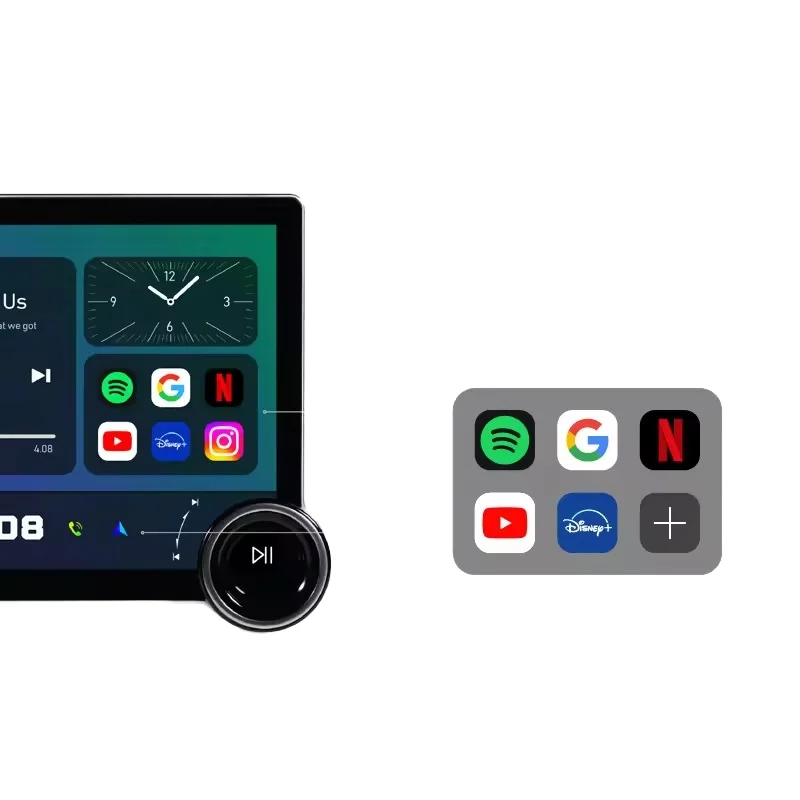 High quality11.5 Inch Android Auto MP5 4K Intelligent Central Control Full Fit   Screen 360 Panorama Large Navigation Doub
