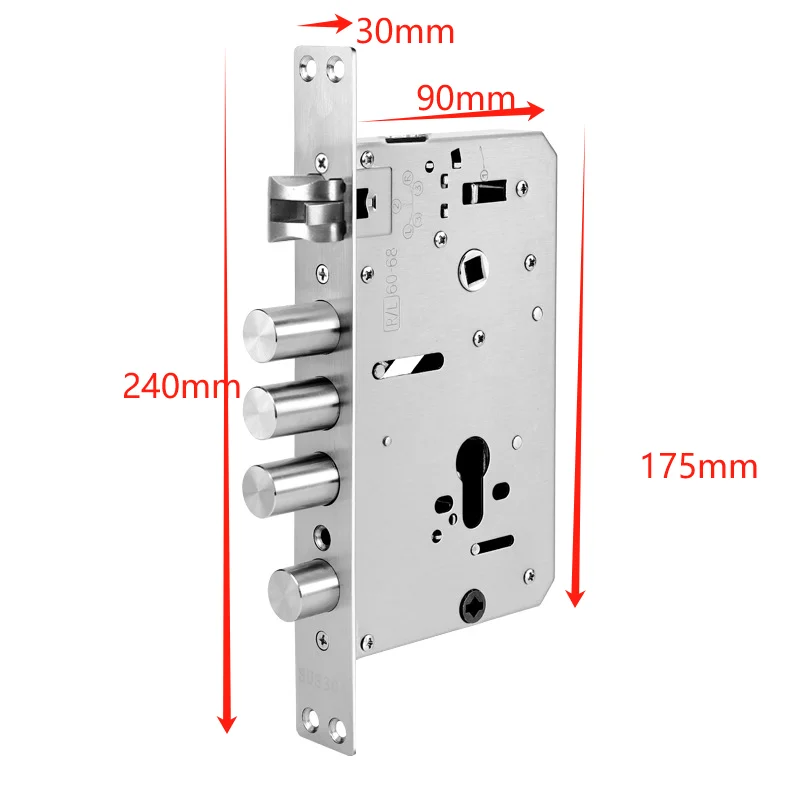 6068 30*240 Cylinder double hook or 6068 24*240 mortise For Wooden Steel door Work with smart door lock