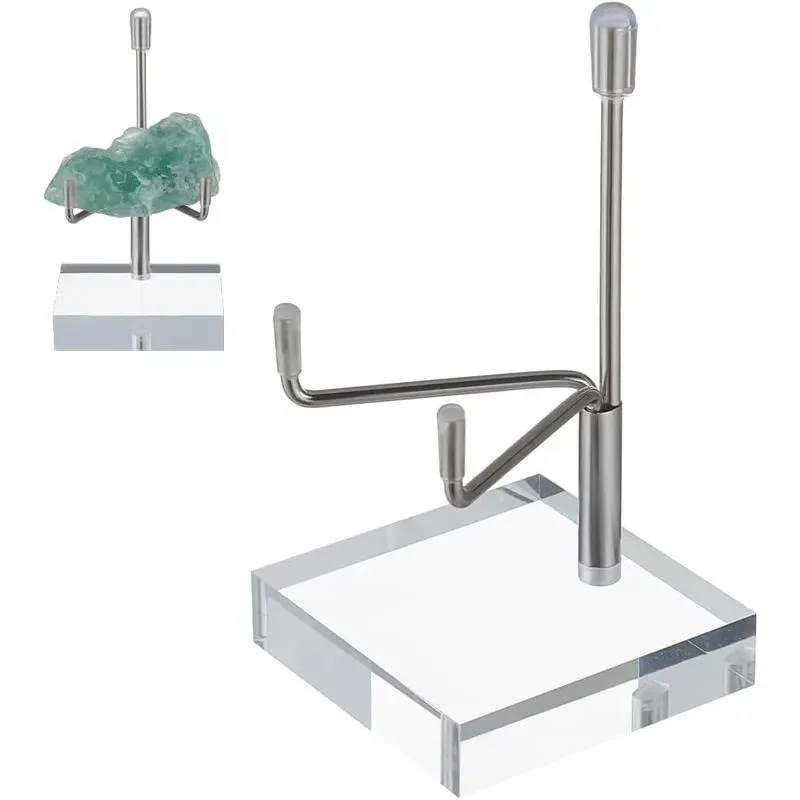 Acrylic Base Silver Decorative Panel Display Stand for Jewelry Accessories Showcase Organizer Retail Store Counter