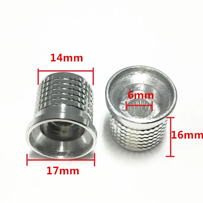 5pcs  High grade all aluminum knob 17 × 16mm inner hole diameter 6mm can be equipped with spline potentiometer encoder switch