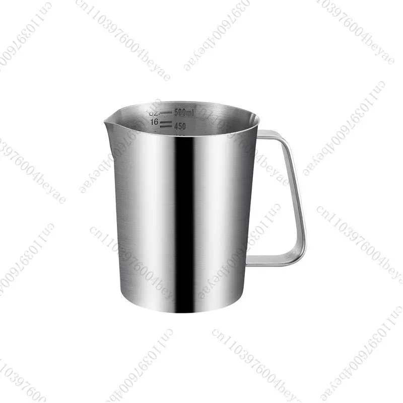 304 stainless steel measuring cup with scale, enlarged capacity, coffee milk tea shop measuring cup, home kitchen baking