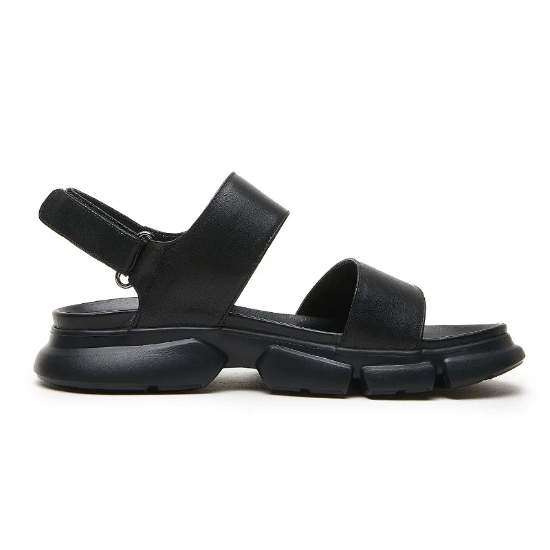 Summer Men's Thick Soled Roman Sandals Male Genuine Leather Breathable Sport Casual Open Toe Outdoor Wear Beach Shoes Youth