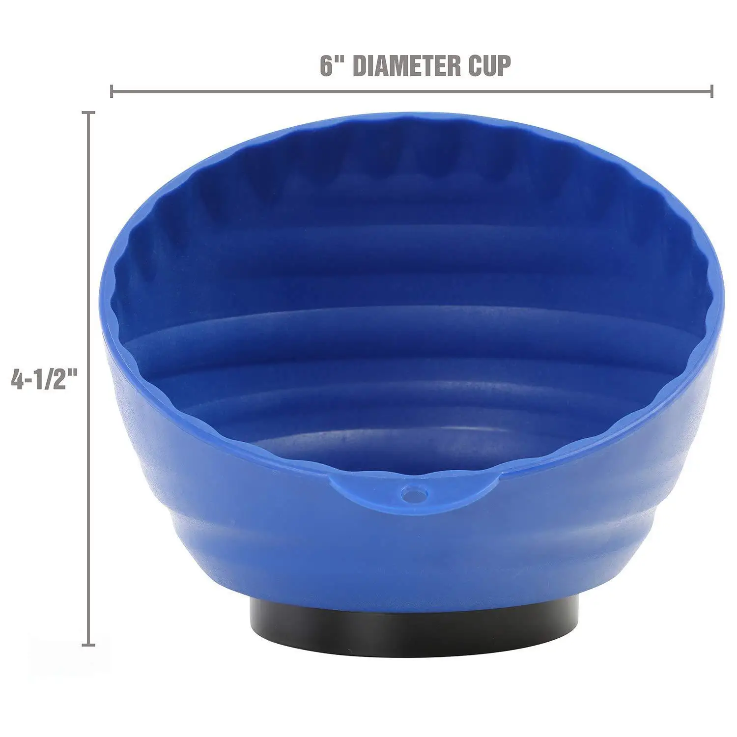 Blue Magnetic Nut Cup, Curved Magnetic Parts Tray Holds Up to 5 Pounds, Attaches To Metal Surfaces, Multi-Use Nuts And Bolts Org