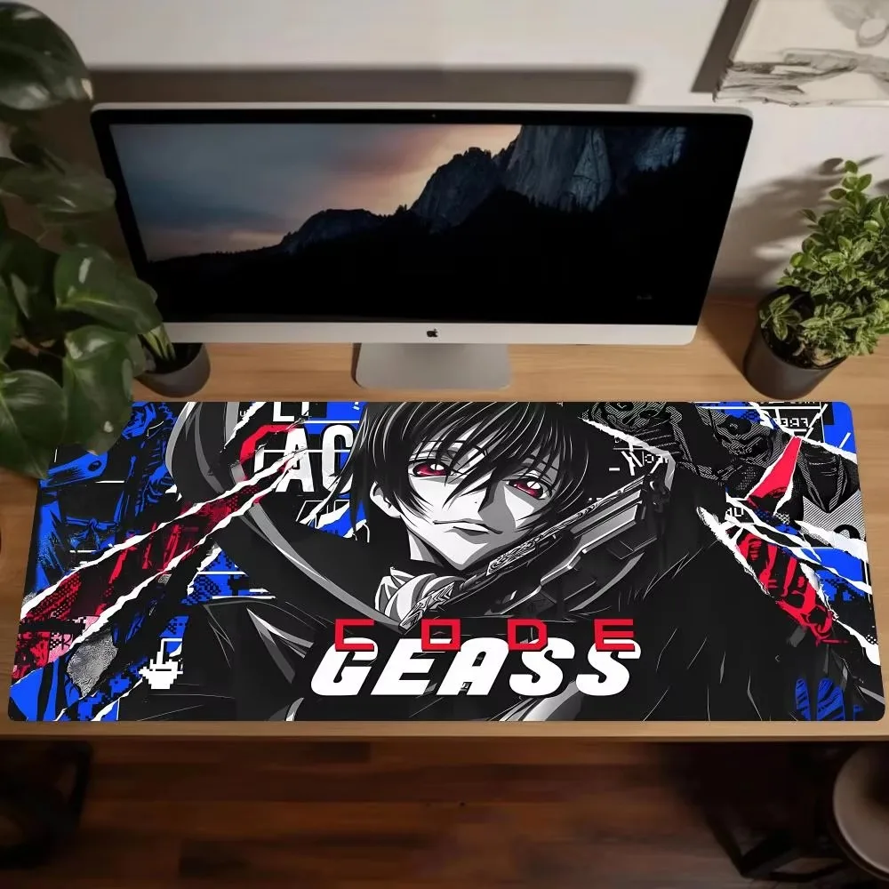 

Большой резиновый коврик для мыши Cool Code Geass, Настольный коврик с HD-печатью в стиле аниме, роскошный Настольный коврик для игровых киберспортов, игровой коврик для клавиатуры для геймеров