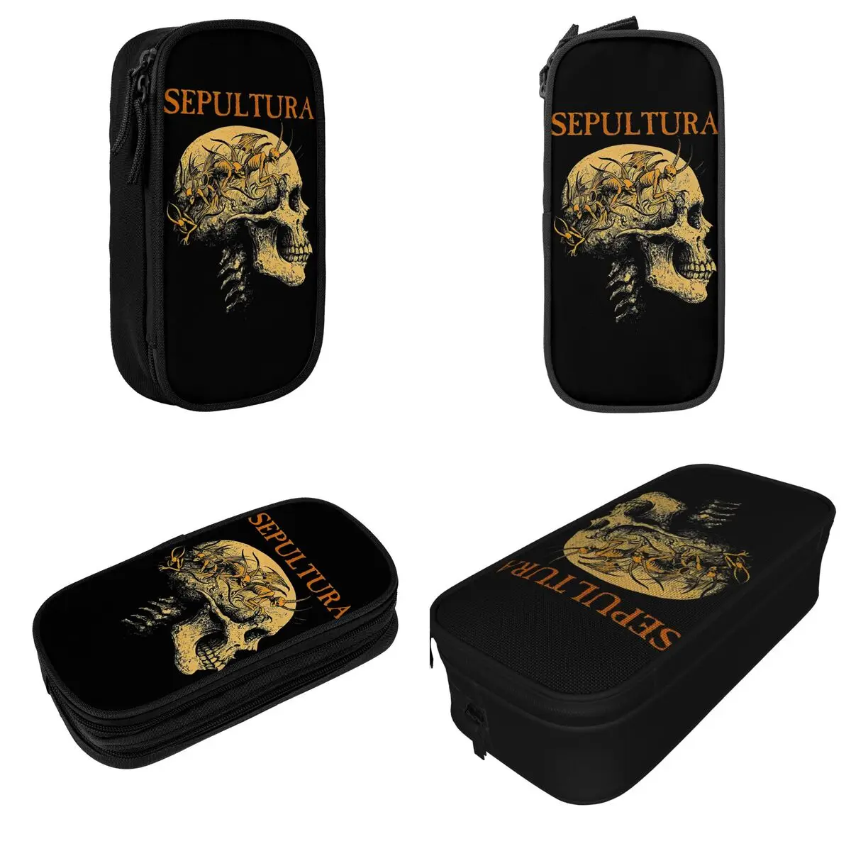 Creative Sepultura Rock Band Pencil Case Death Metal Pencilcases Pen for Girls Boys Big Capacity Bags School Gifts Stationery