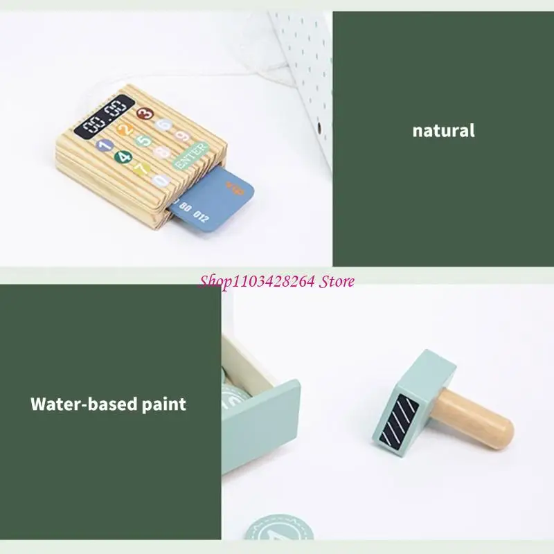 Playset da caixa registadora do supermercado crianças com scanner e efeitos sonoros do brinquedo da verificação geral do do