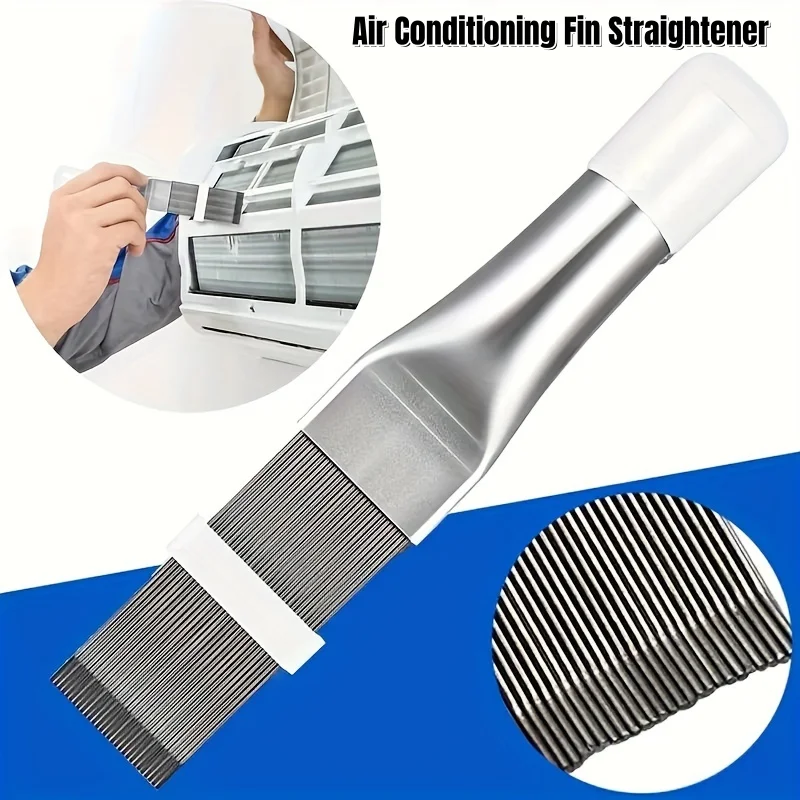 1Pc Durable Air Conditioning Fin Cleaning Comb Stainless Steel Brush Fin Straightener Refrigerator Air Conditioner Cleaning Tool