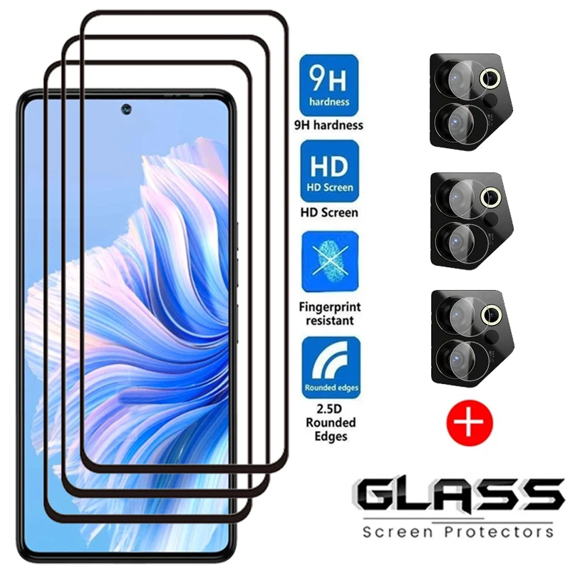 For Tecno Camon 20 Glass Tecno Camon 20 Pro 5G Tempered Glass Full Glue Cover Screen Protector For Camon 20 Premier Camera Film