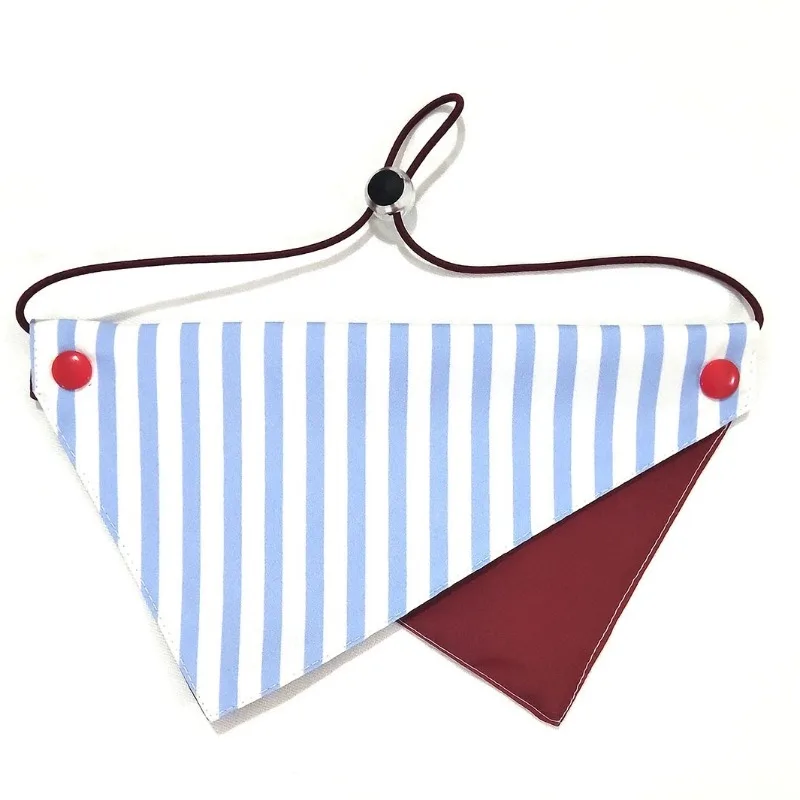 

10pcs Polyester Pet Slip Towel with Plaid Pattern and Lace Trim Bib for Dogs & Cats All Seasons