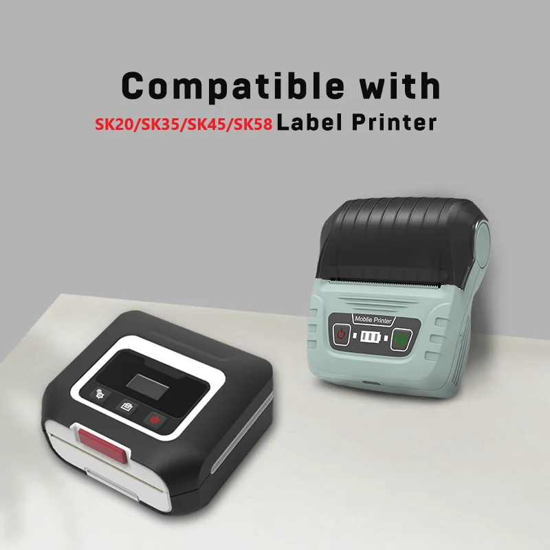 SINMARK 3 Rolls Color Sticker Thermal Label Paper with Patterns Labels Cute Handmade DIY Stickers Use for Thermal Printer