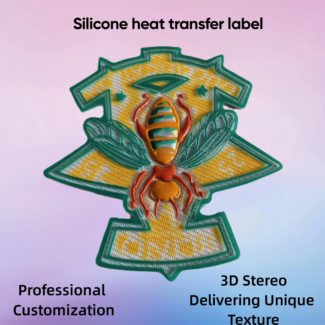 High Quality Custom Silicone 3D Thermal Transfer Labels – Durable, Washable, and Adhesive for T-Shirts, Bags & Hats