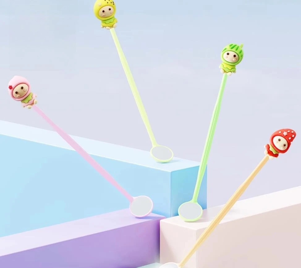 

20 шт./кор., стоматологическое зеркало для рта, пластиковое зеркало для рта, инструменты для гигиенического ухода за полостью рта для детей, подарок для стоматологической клиники