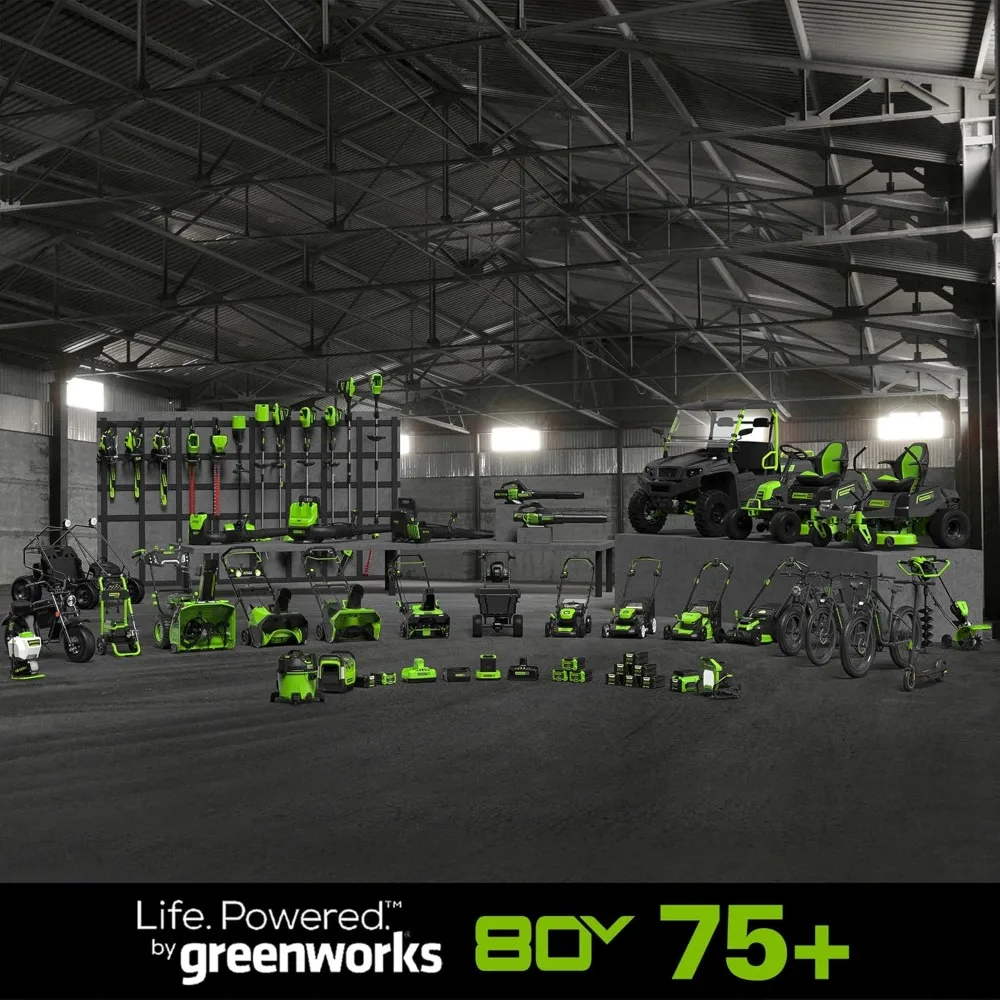 Greenworks 80V 18 بوصة منشار كهربائي بدون فرش لقطع الأشجار وأطراف الأطراف والتقليم والحطب - متوافق مع أكثر من 75 إلى