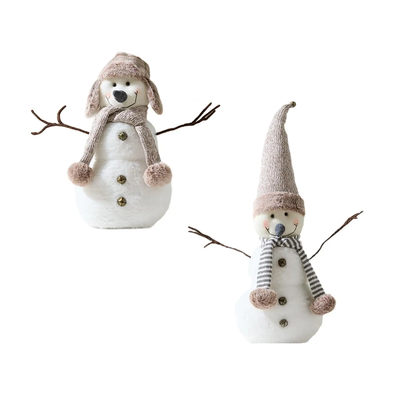 Christmas Snowman Ornament, Christmas Decoration with Scarf, Hat, Snowman for Home